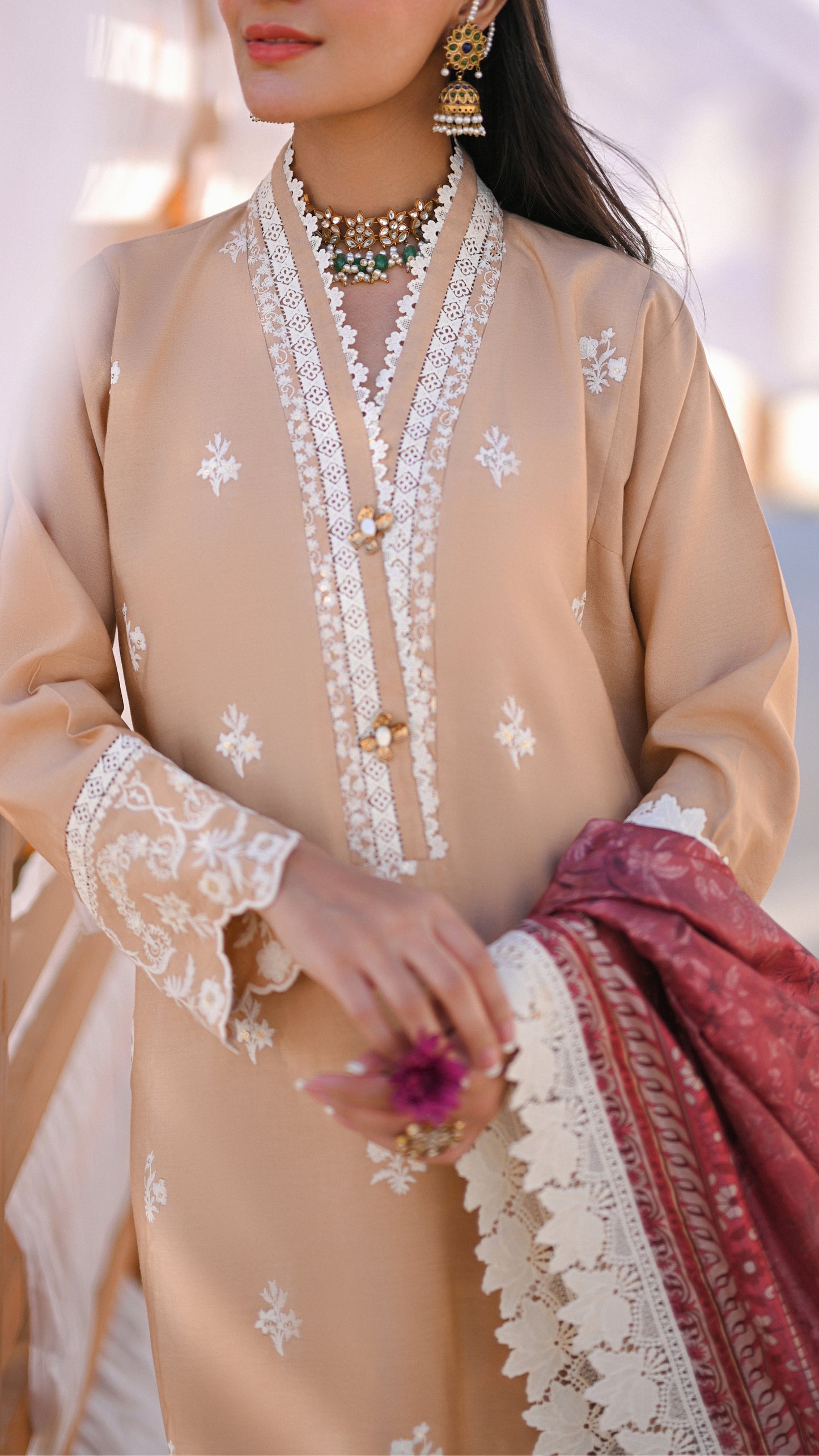 Mehrin Kurta & Embroidered Izaar