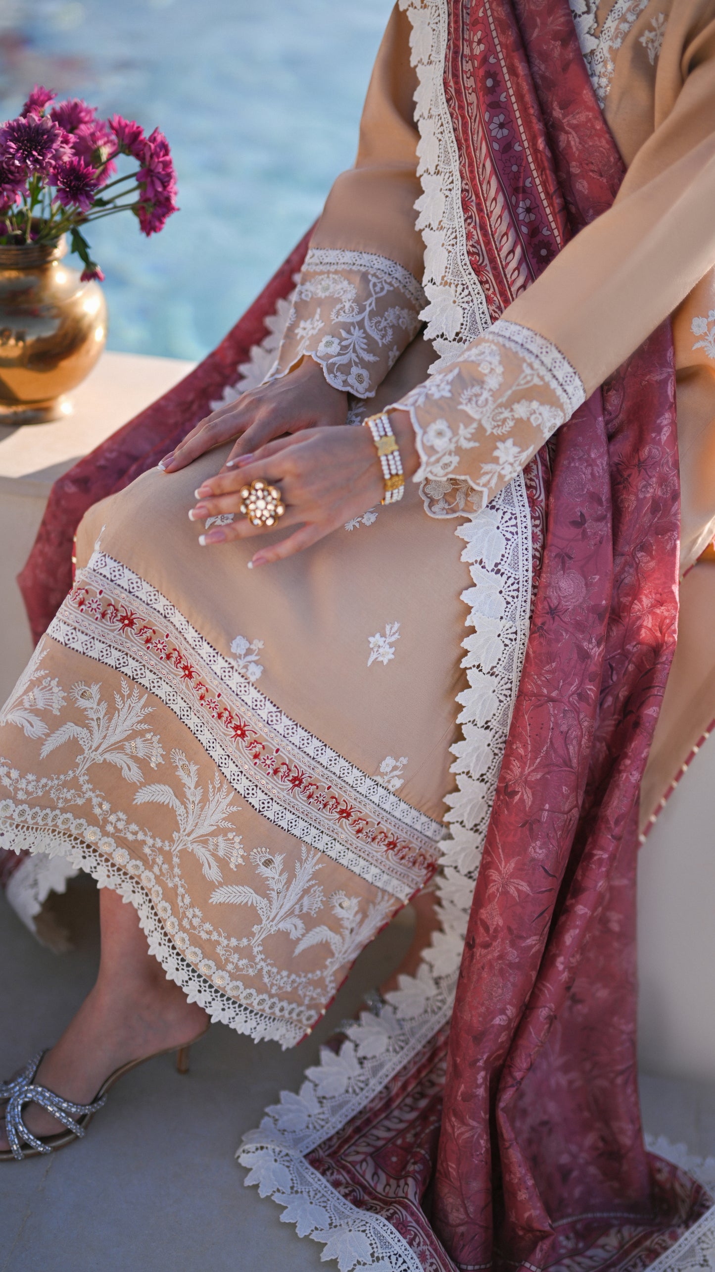 Mehrin Kurta & Embroidered Izaar