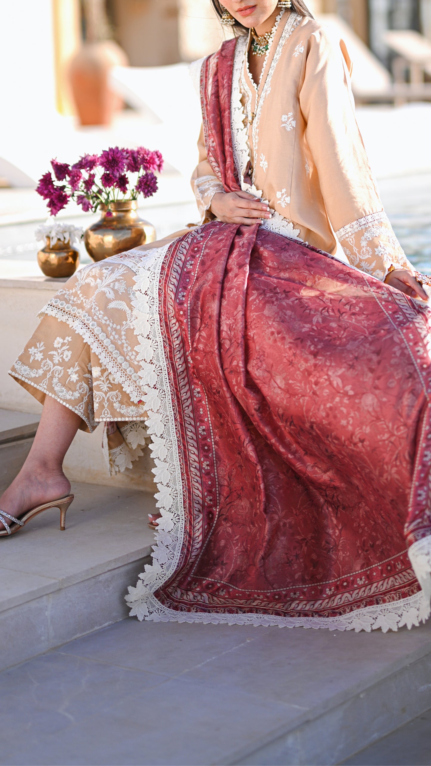 Mehrin Kurta & Embroidered Izaar