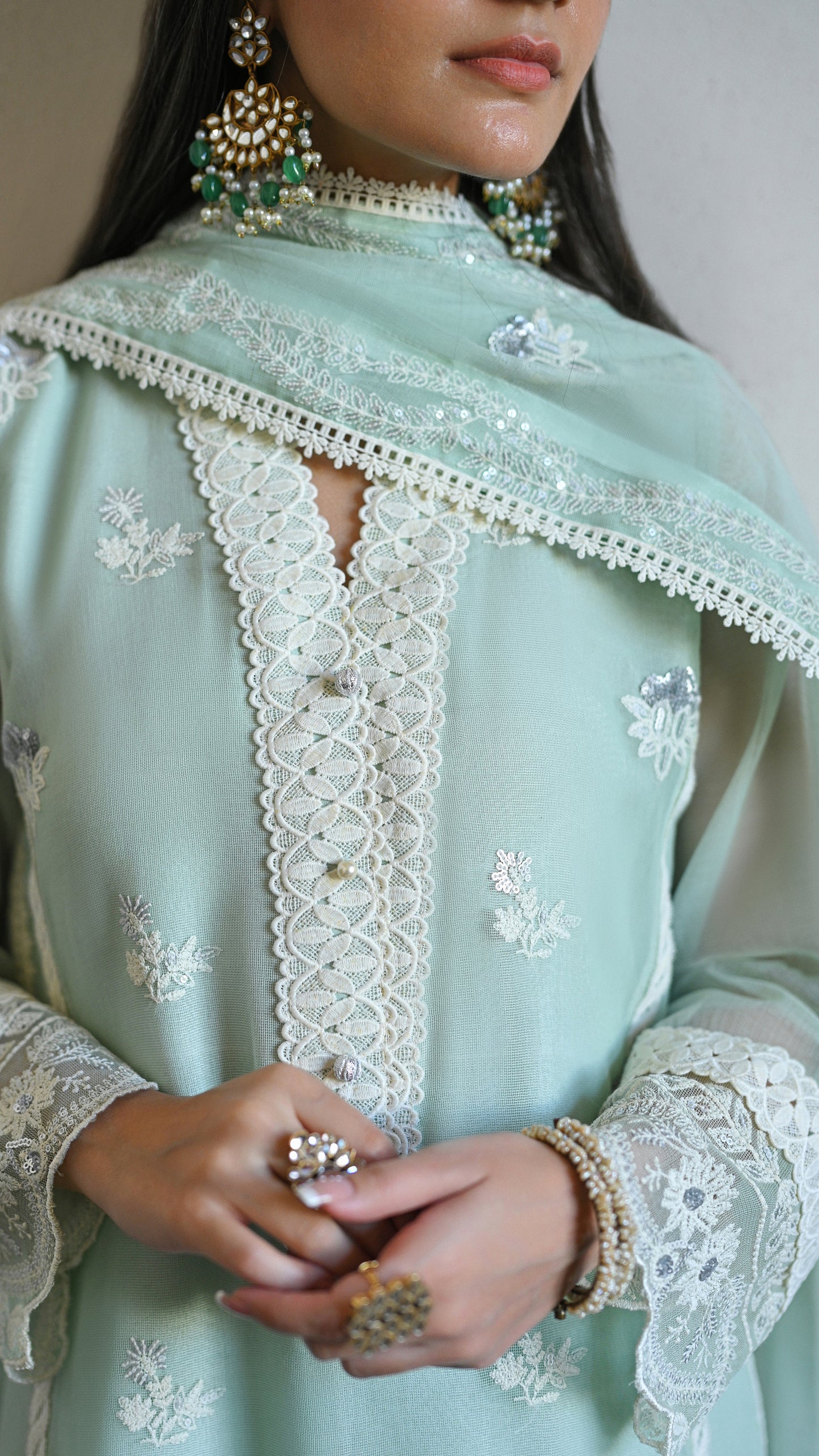 Zohra Set & Embroidered Dupatta