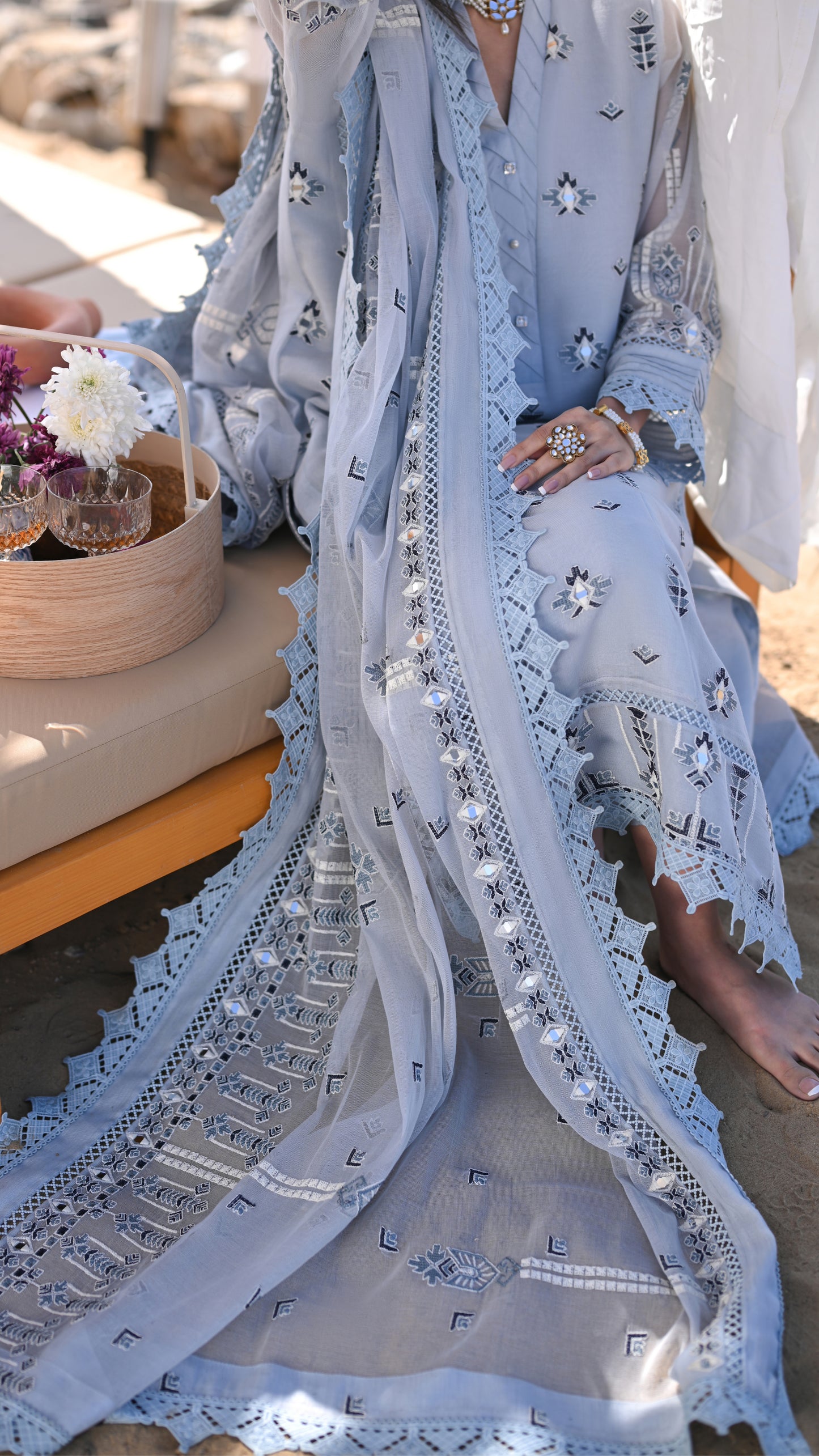 Saila Set & Embroidered Dupatta