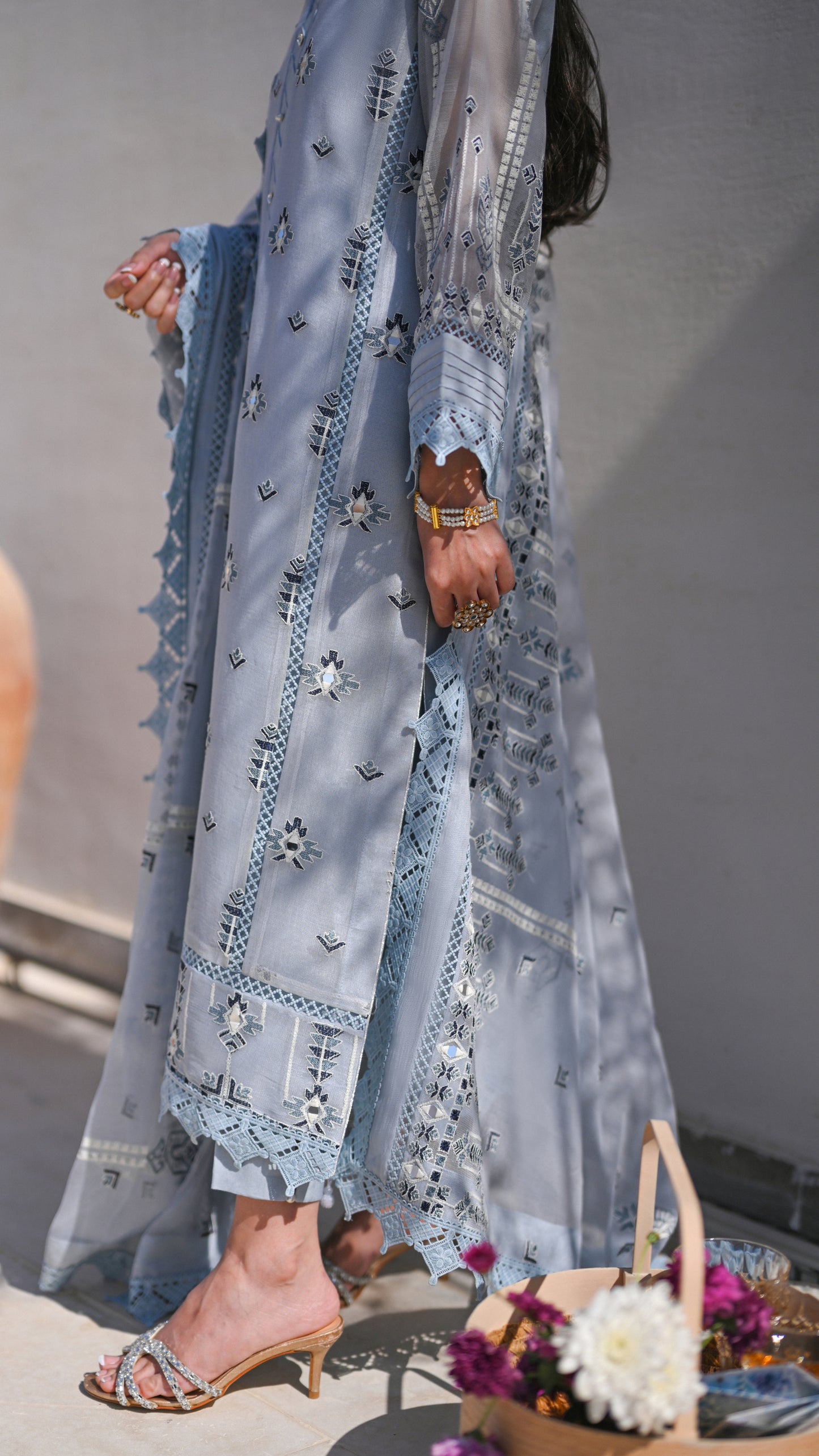 Saila Set & Embroidered Dupatta