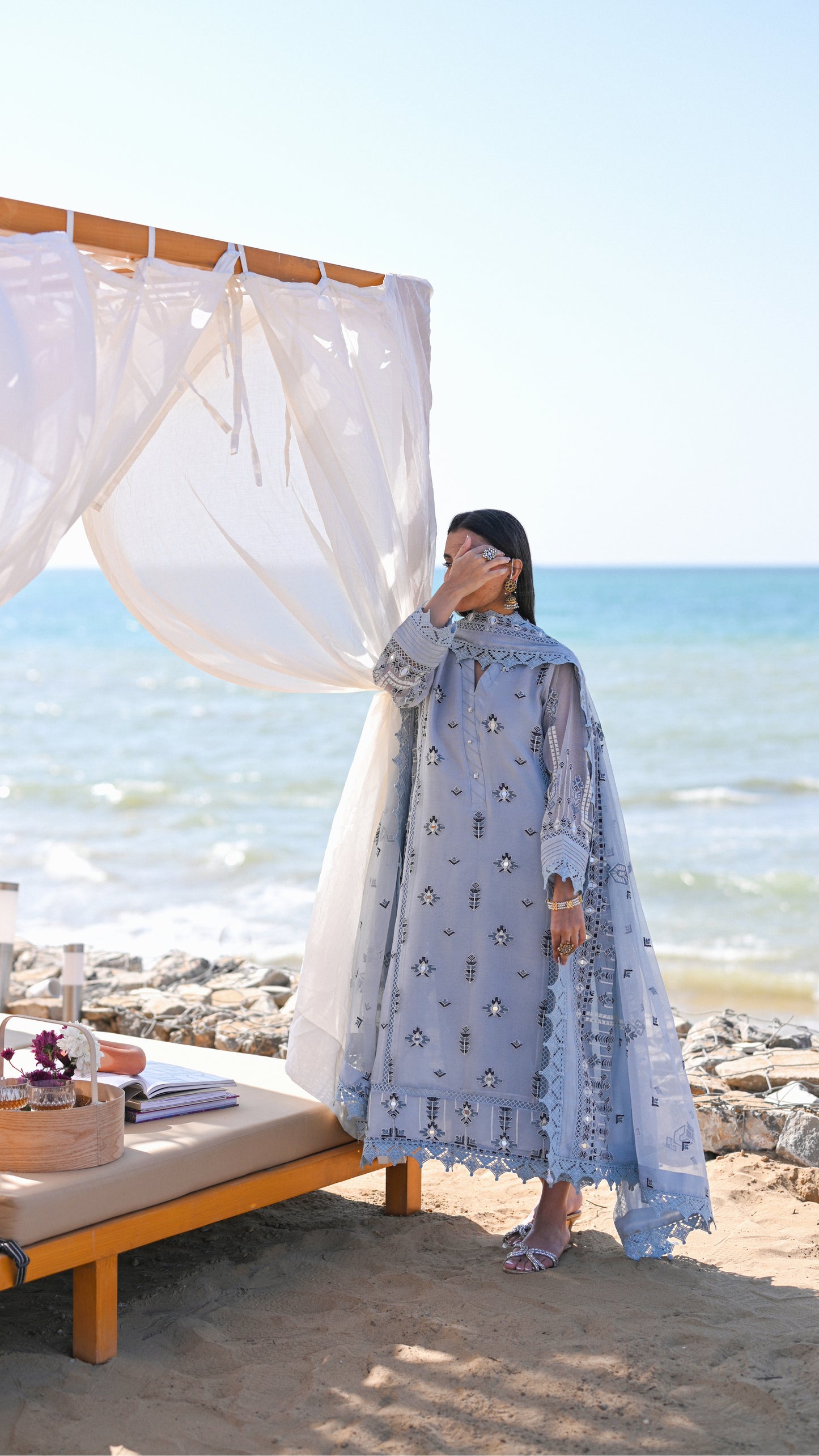Saila Set & Embroidered Dupatta