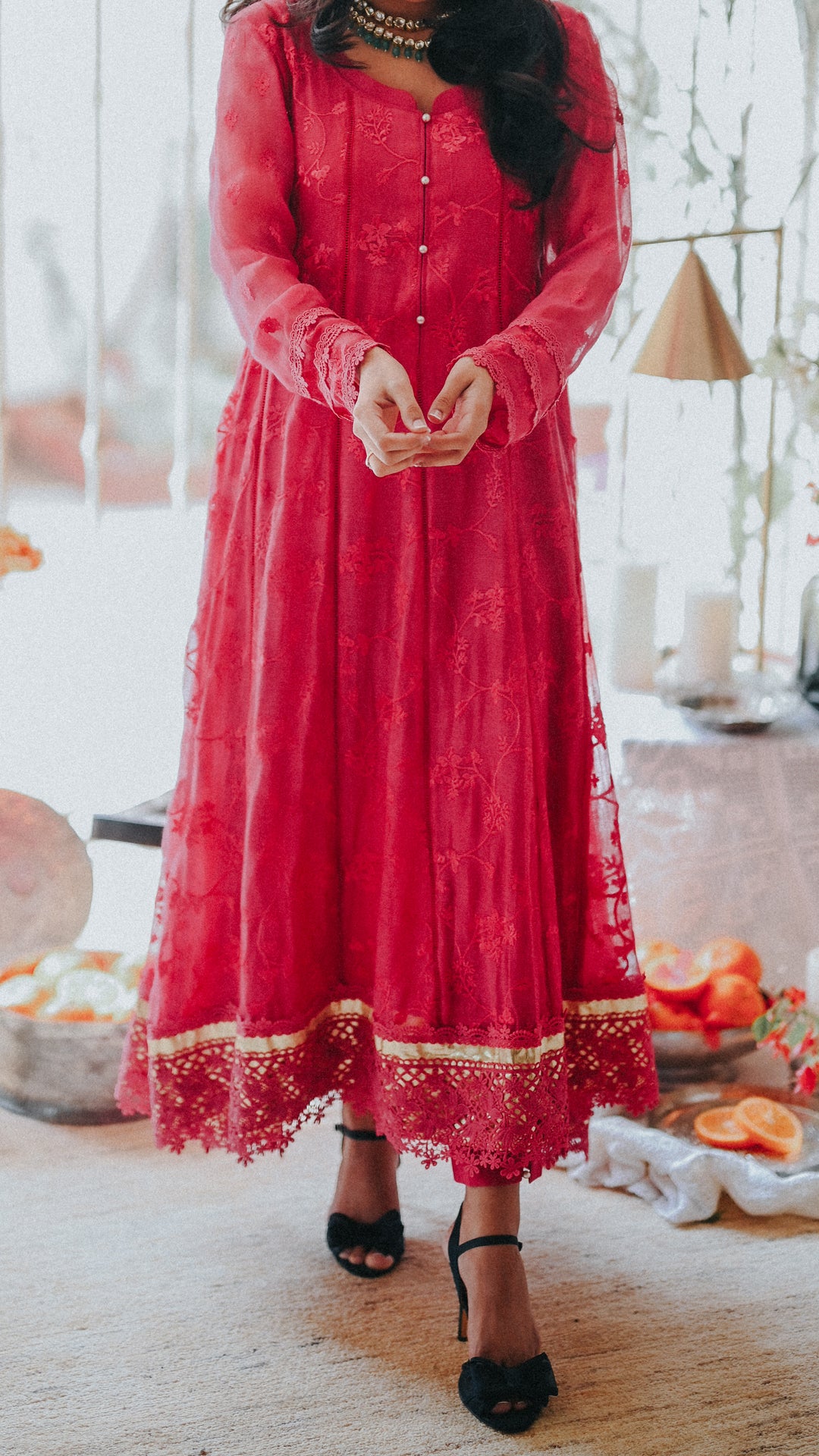 Ashm Kalidaar, Pant & Silk Dupatta