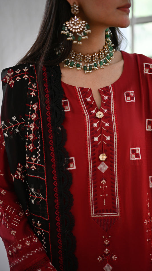 Embroidered Ayla Dupatta