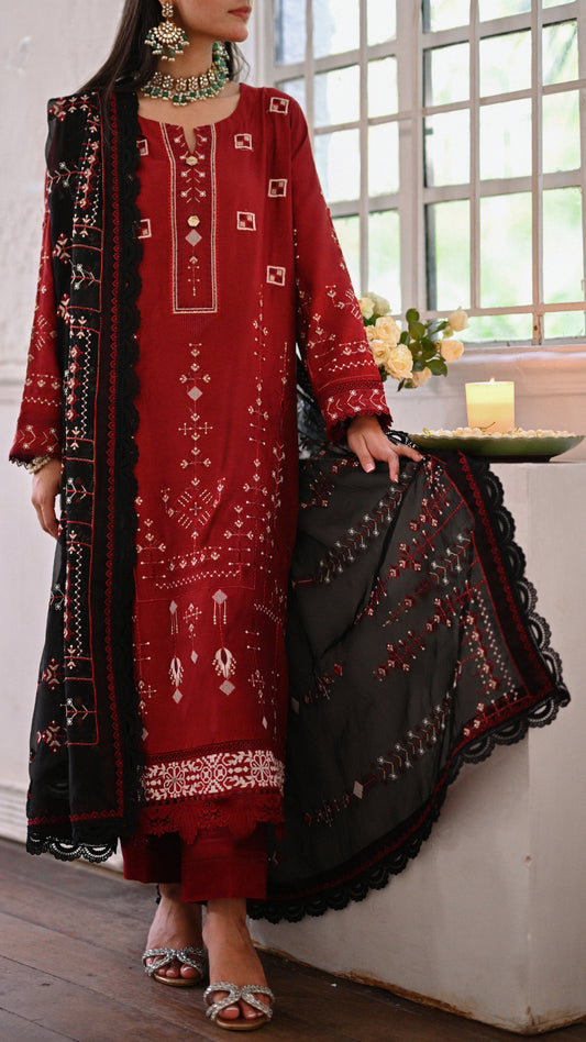 Ayla Set & Embroidered Dupatta
