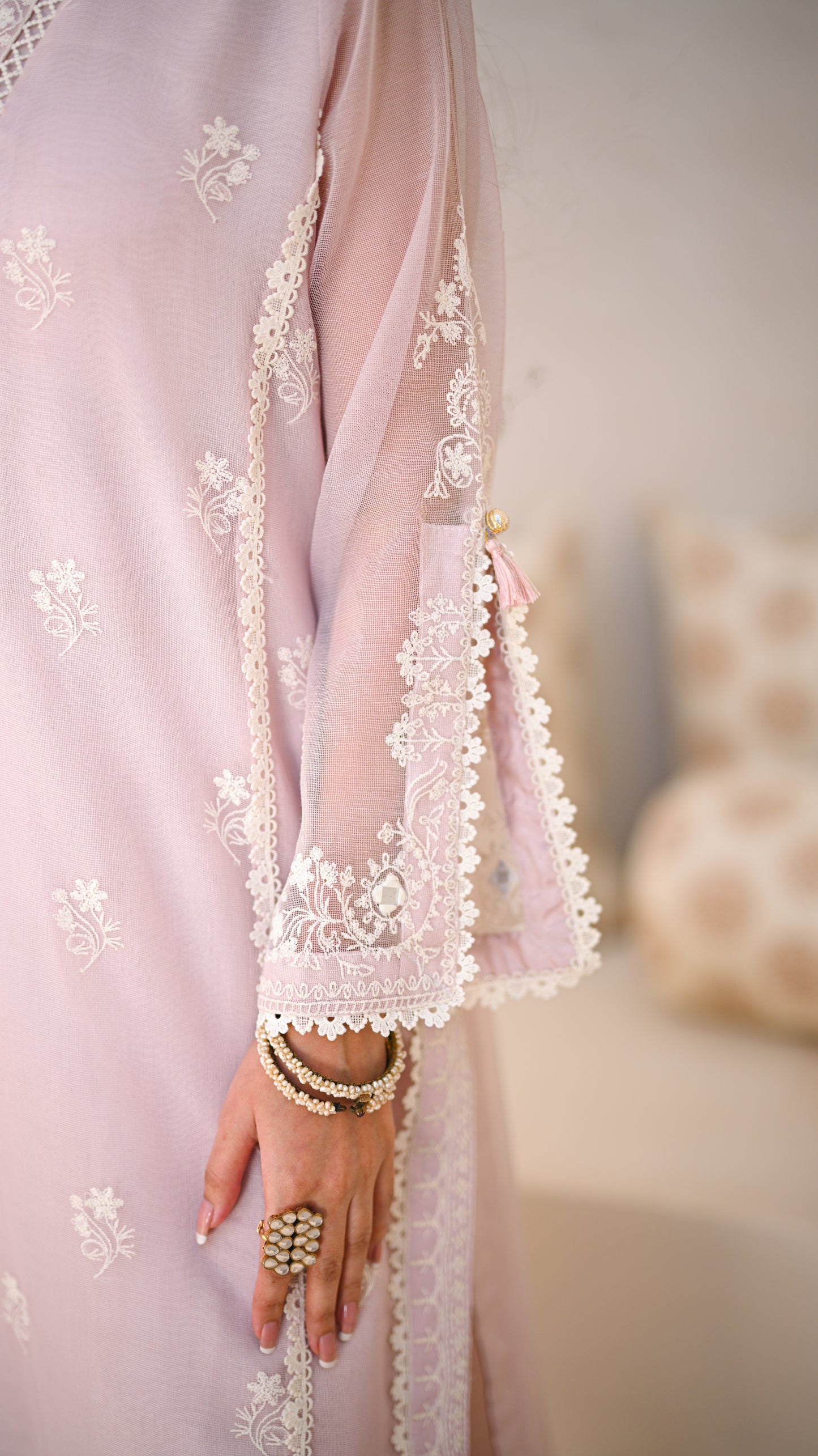 Reem Kurta & Embroidered Izaar