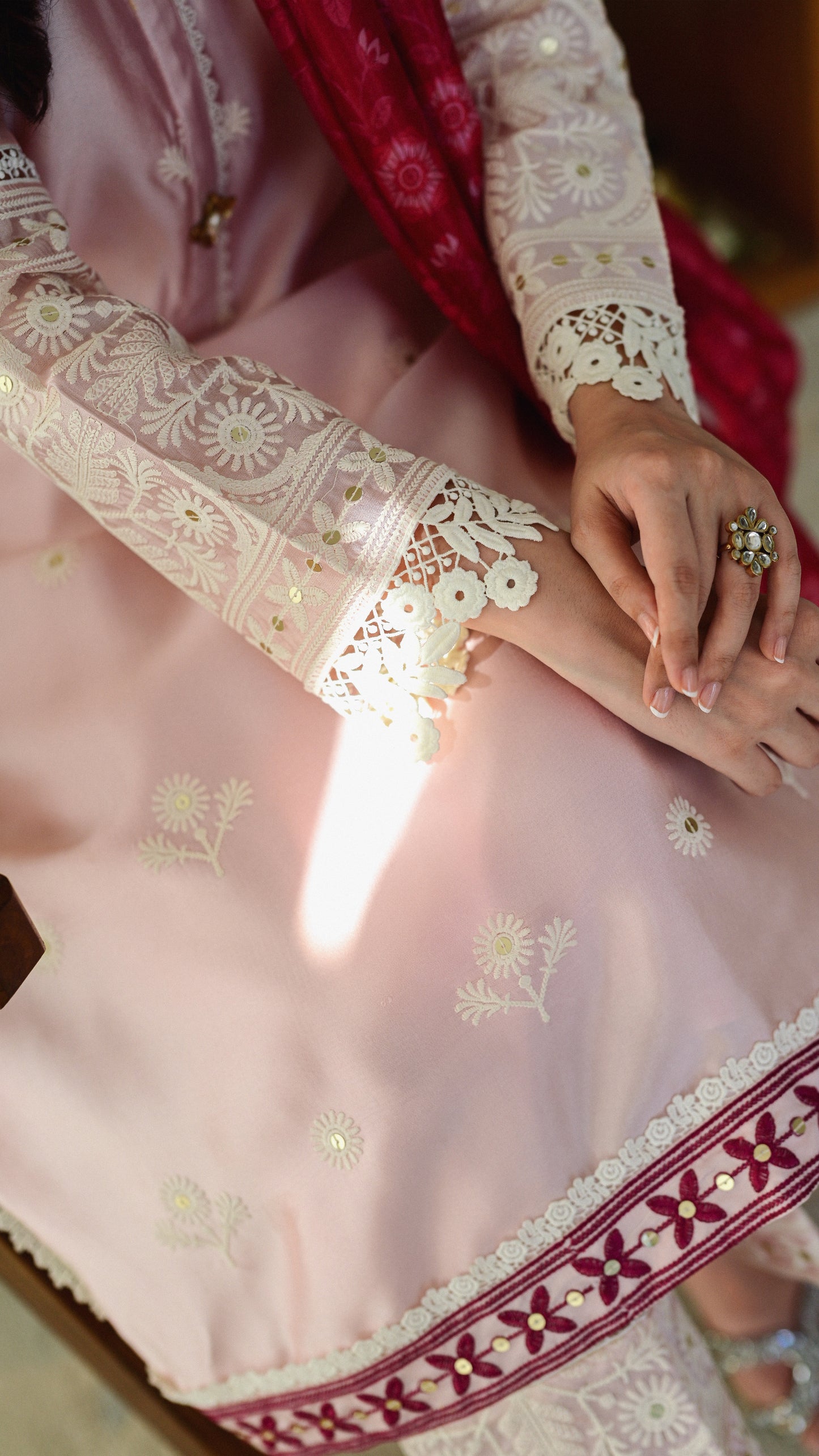 Sahba Kurta , Embroidered Izaar