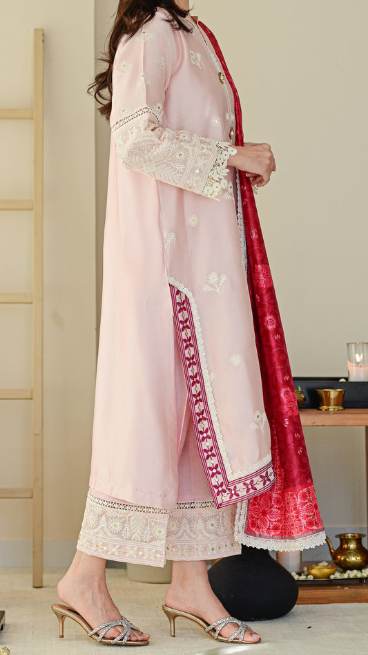 Sahba Kurta , Embroidered Izaar