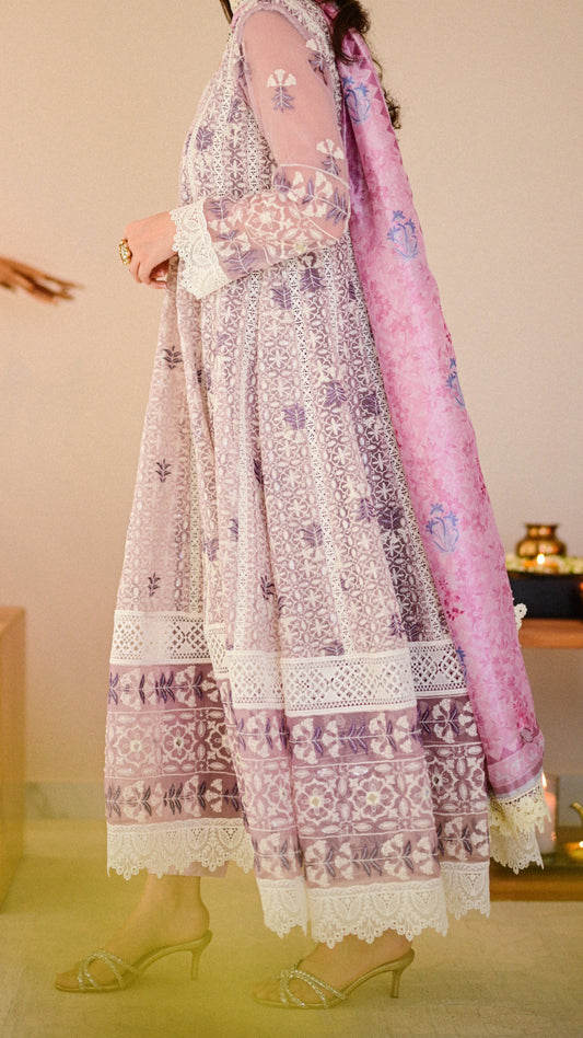 Lila Kalidaar, Dupatta, & Pant