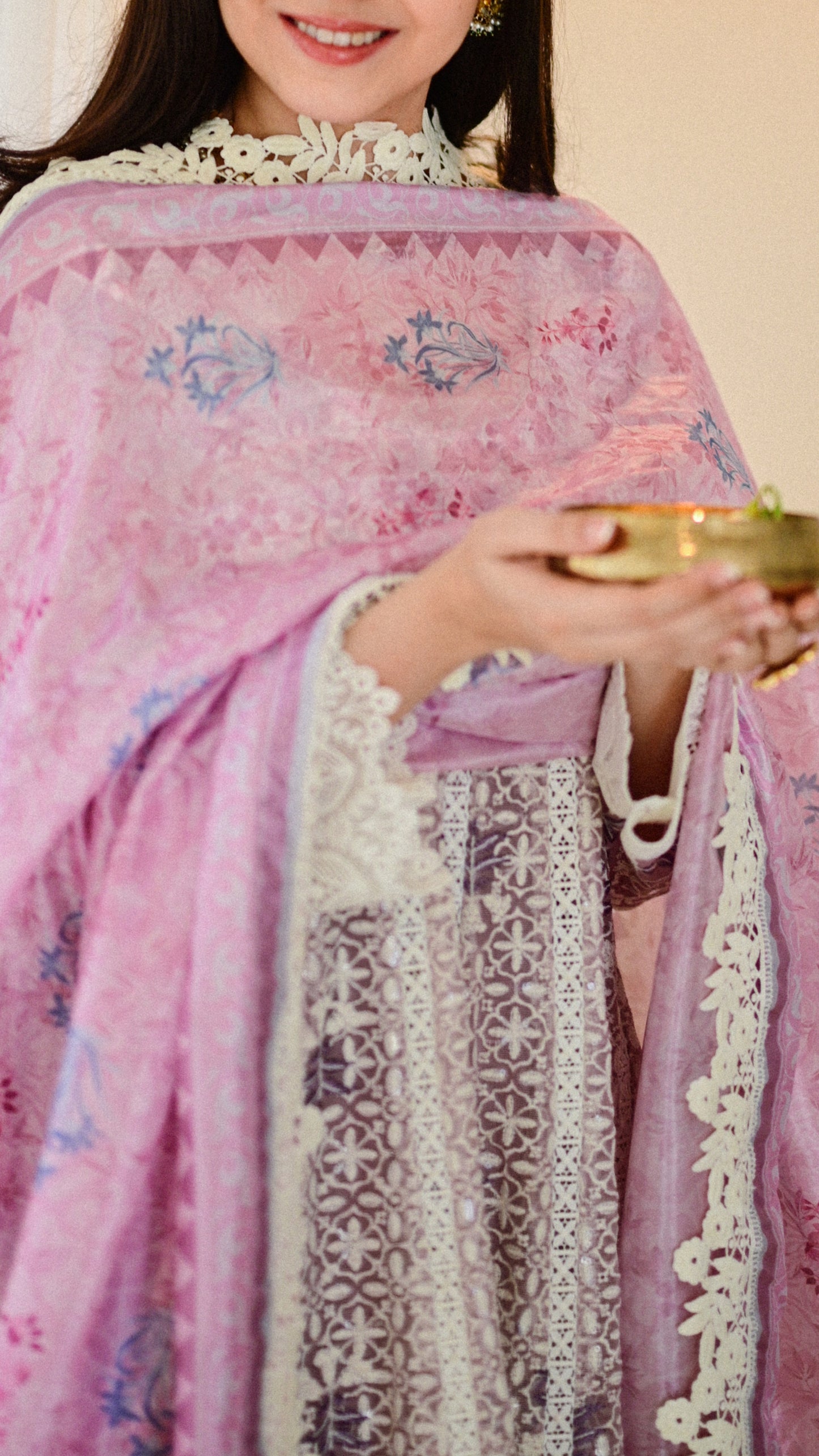 Lila Kalidaar, Dupatta, & Pant