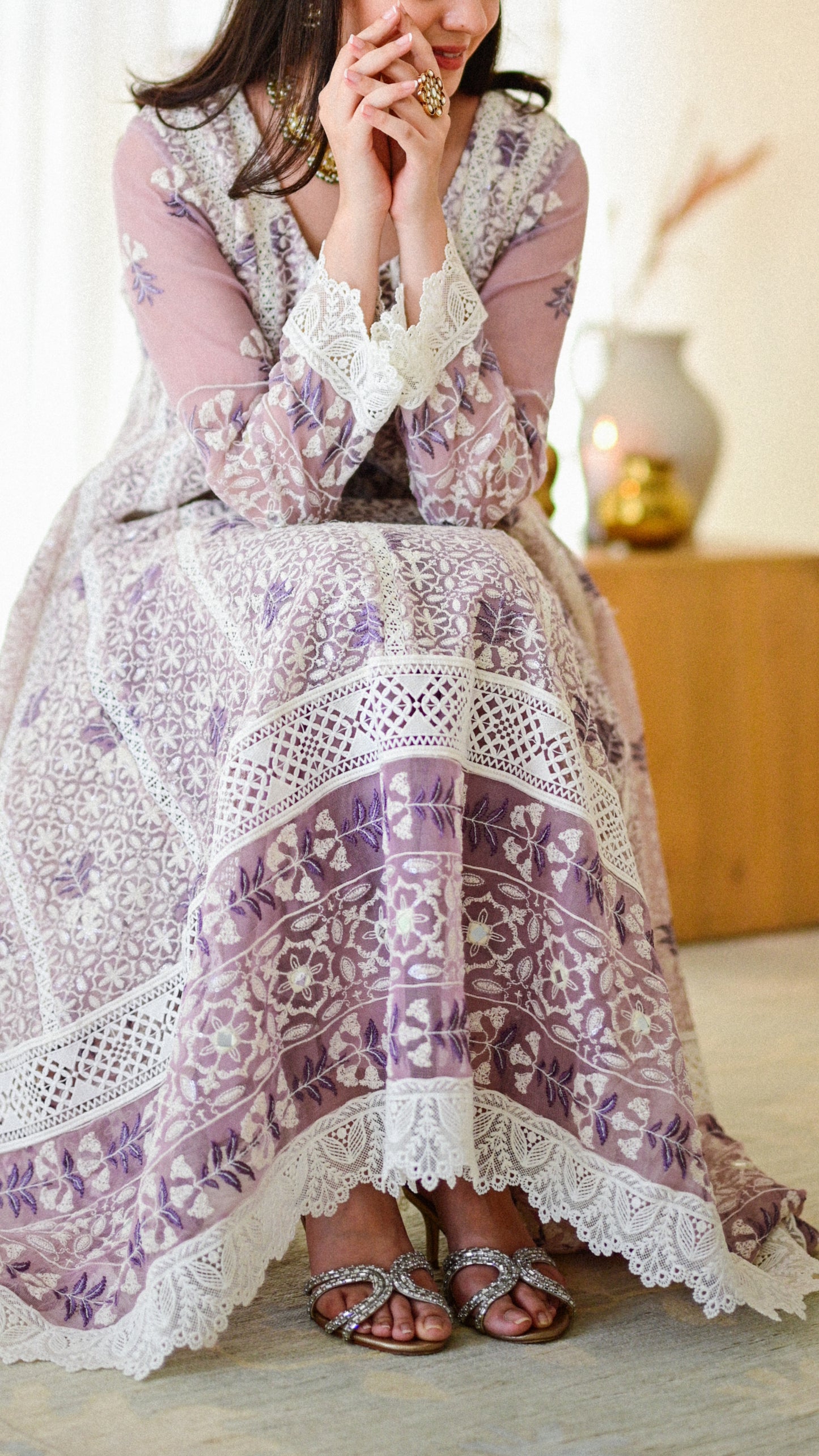 Lila Kalidaar, Dupatta, & Pant