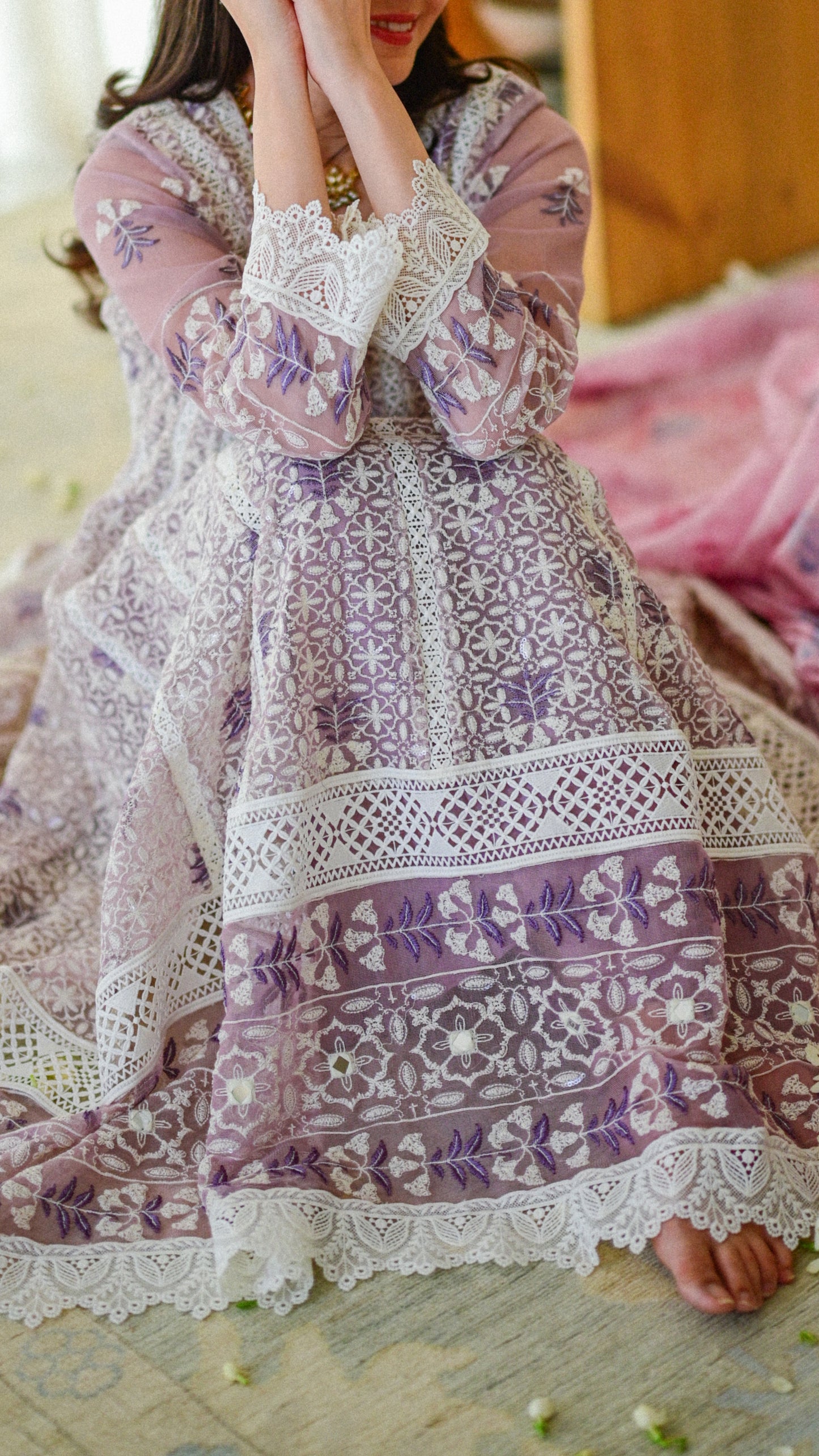 Lila Kalidaar, Dupatta, & Pant