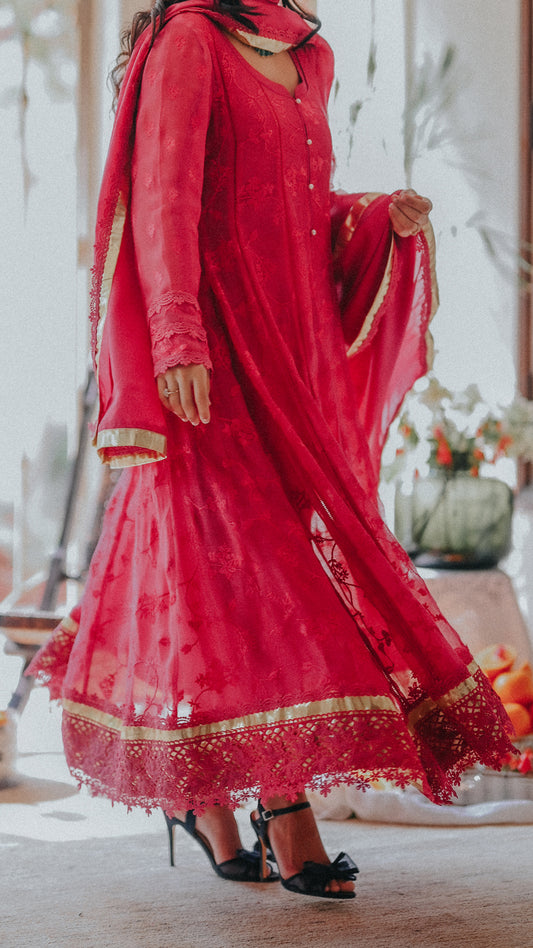 Ashm Kalidaar, Pant & Silk Dupatta