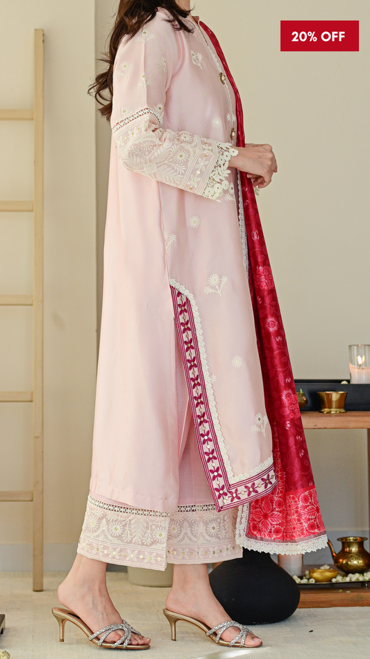 Sahba Kurta , Embroidered Izaar