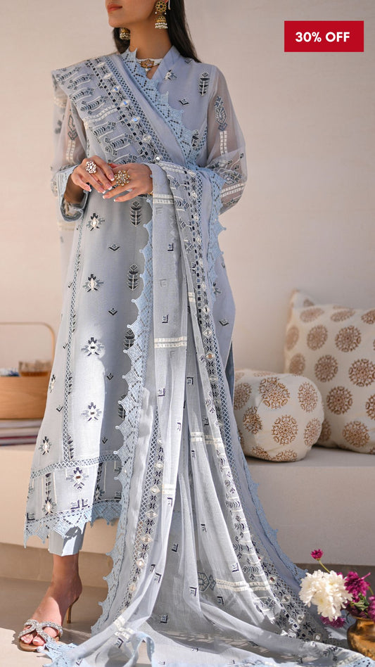 Saila Set & Embroidered Dupatta