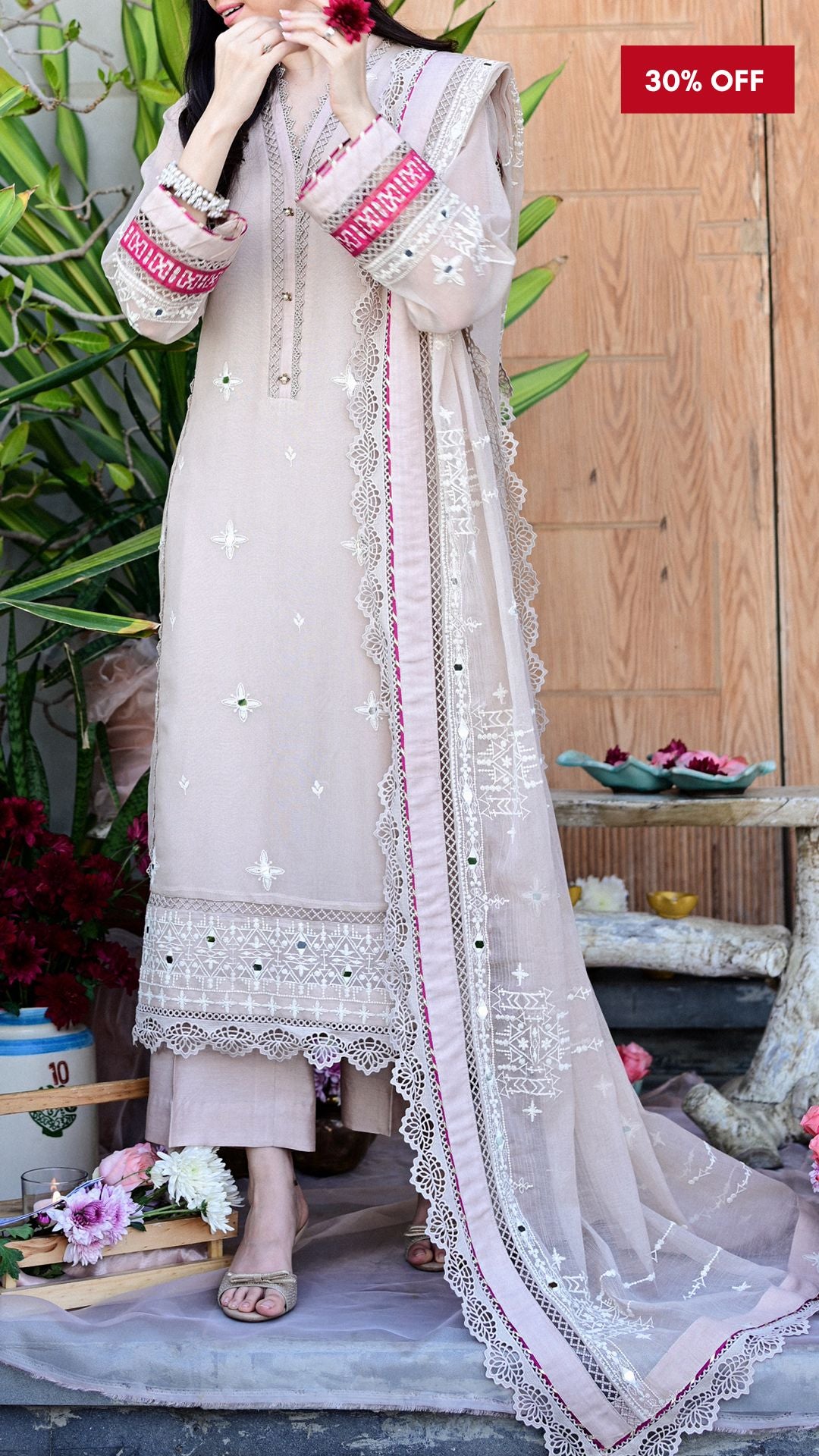 Siar Set & Embroidered Dupatta