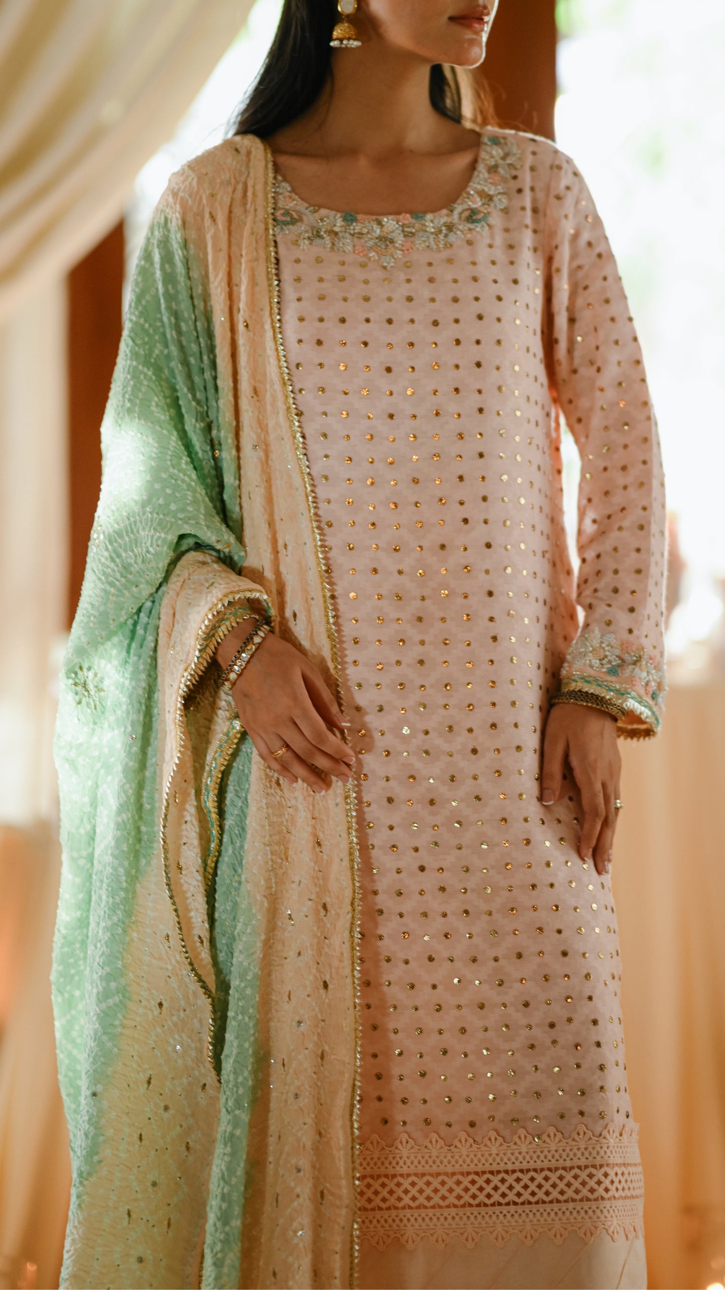 Esha Kurta & Kamdaani Dupatta
