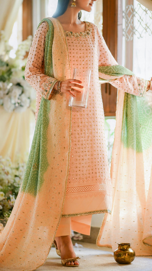 Esha Kurta & Kamdaani Dupatta