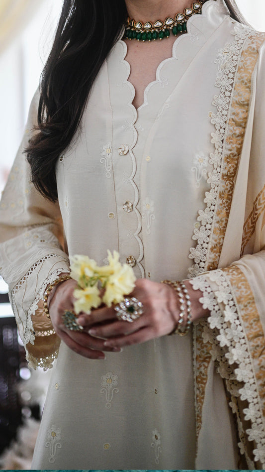 Syea Kurta & Blockprinted Dupatta