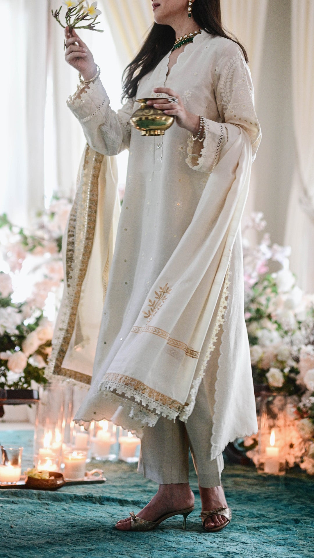 Syea Kurta & Blockprinted Dupatta